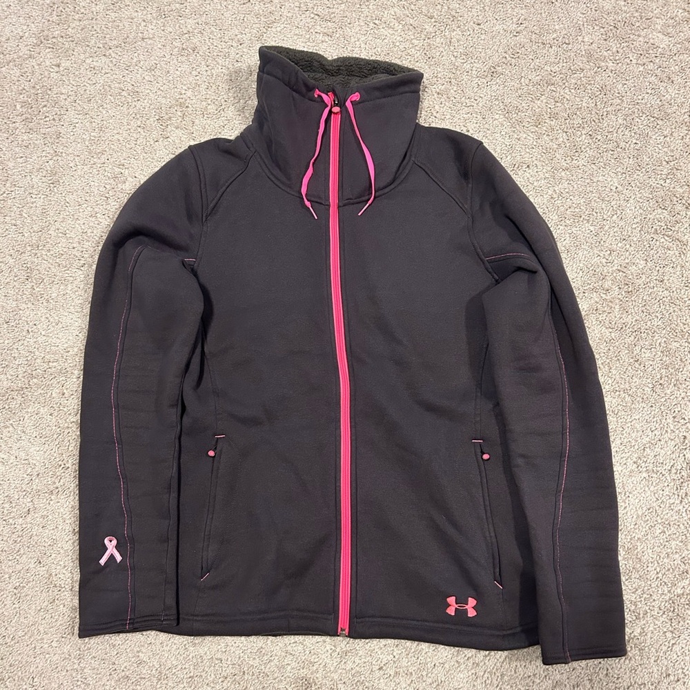 Under Armour Women’s Semi Fitted Fleece Zip Up Sweater Jacket - Size M
